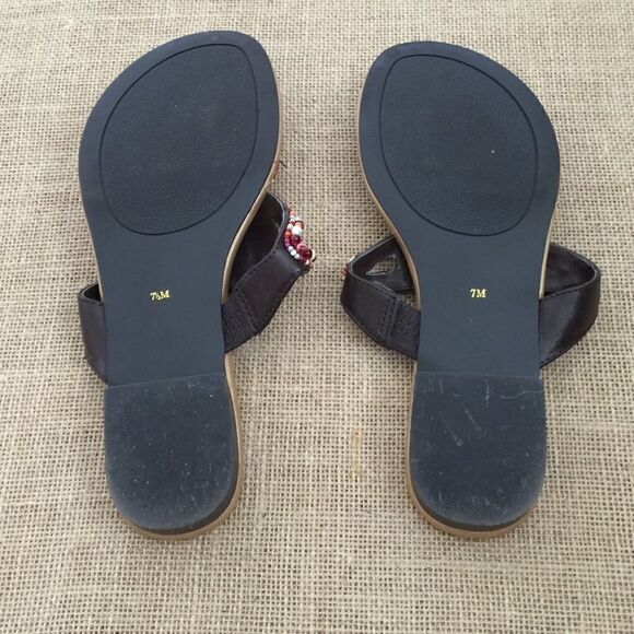 Ann Marino Beaded Flat Sandal - Picture 4 of 5